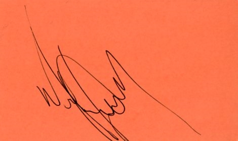 Michael Jackson Signed Card 