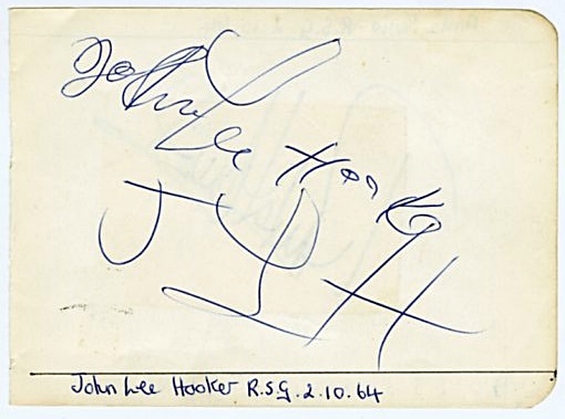 John Lee Hooker Autograph 
