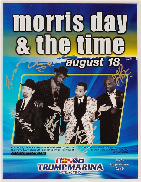 Morris Day & The Time Signed Marina Hotel & Casino On-Site Concert Poster