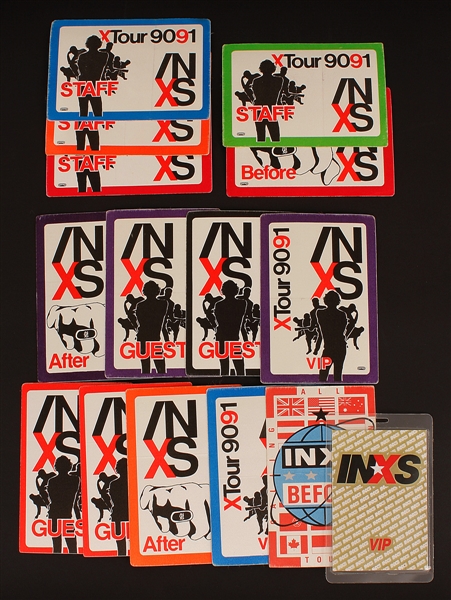 INXS "X Tour" VIP and Staff Original Backstage Pass Collection