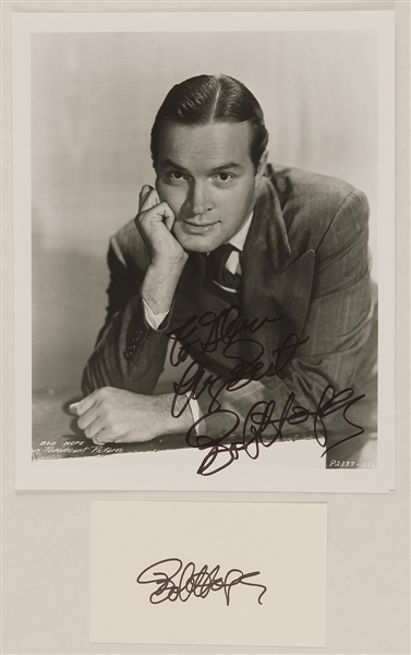 Bob Hope Signed & Inscribed Photograph and Card