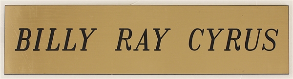 Billy Ray Cyrus Original Taj Mahal Backstage Dressing Room Sign