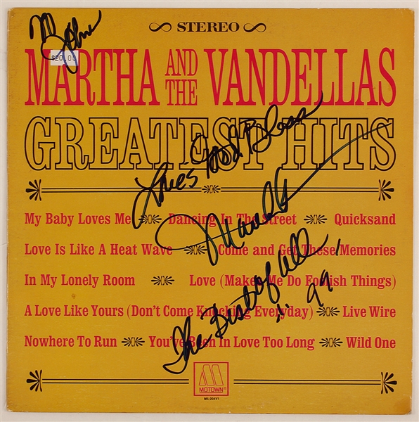 Martha and the Vandellas Signed "Greatest Hits" Album