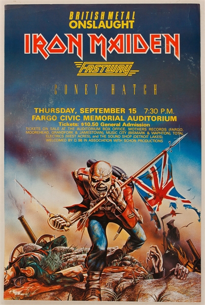 Lot Detail - Iron Maiden British Metal Onslaught Original 1983 Early ...