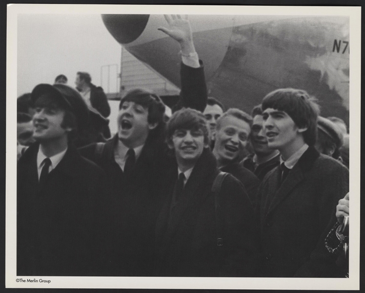 Beatles Historic Arrival in New York Original Photograph