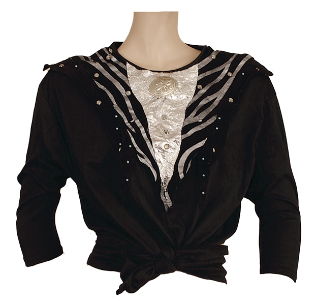 Michael Jackson Owned & Worn  Silver and Black Shirt