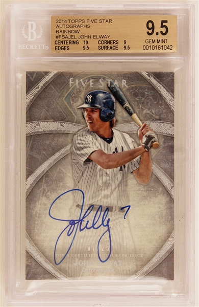 Lot Detail - John Elway Signed Topps Five Star Limited Edition NY Yankees  Baseball Card