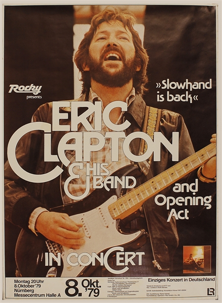 Eric Clapton Original 1979 German Concert Poster