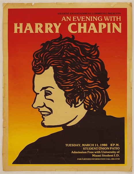 Harry Chapin Original 1980 Concert Poster
