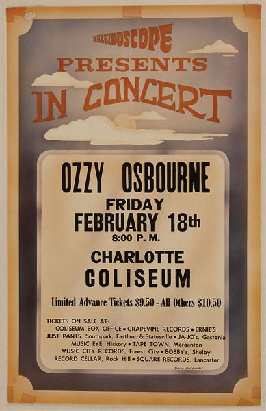 Ozzy Osbourne Original Concert Poster