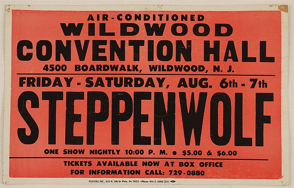 Steppenwolf Original Concert Poster
