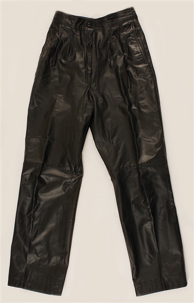 Michael Jackson Owned and Worn Black Leather Pants
