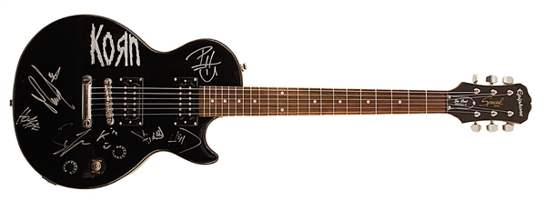 Korn Signed Black Electric Guitar