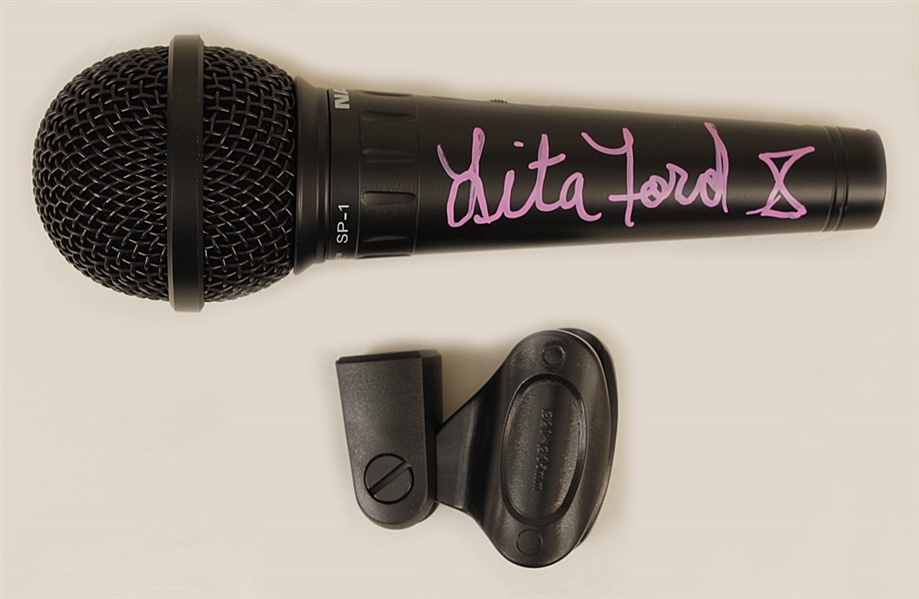 Lita Ford Signed Microphone
