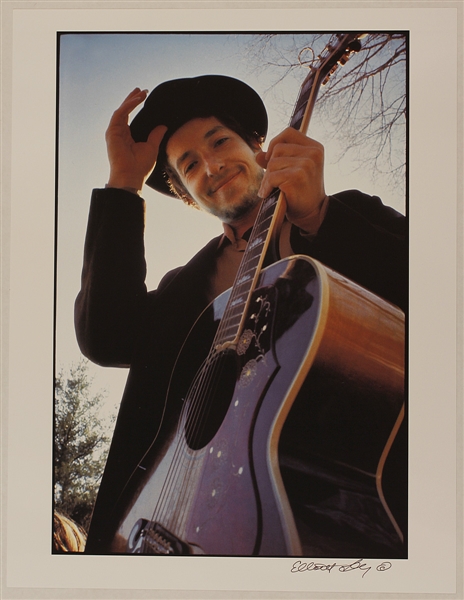 Bob Dylan Original 16 x 21 Elliott Landy Signed & Stamped Photograph