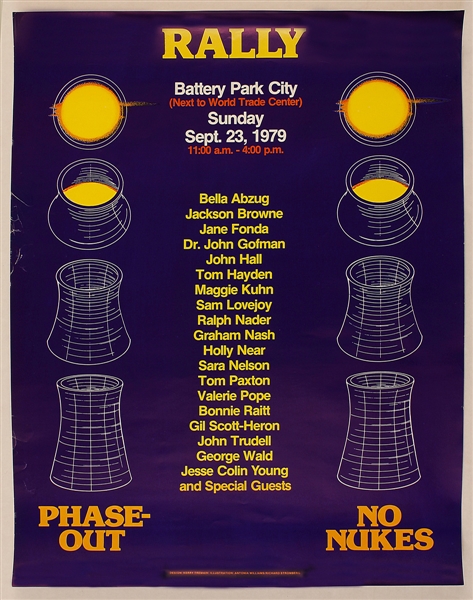 "No Nukes Rally" Original 1979 Concert Poster