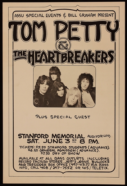 Tom Petty and The Heartbreakers Original Concert Poster