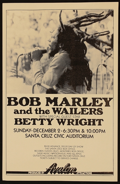 Bob Marley and the Wailers Original 1979 Concert Poster