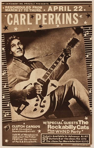 Carl Perkins Original Concert Poster