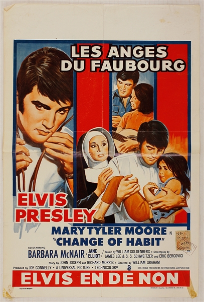 Elvis Presley "Change of Habit" Original French Movie Poster