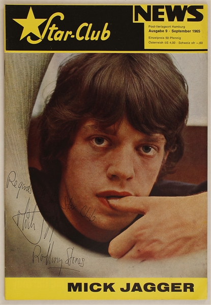Star-Club Rare Original 1960s Magazine Archive Featuring Mick Jagger