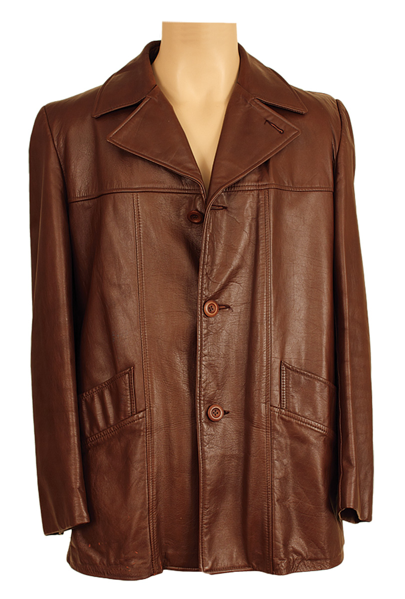 Lot Detail - James Brown Owned & Worn London Fog Brown Leather Coat