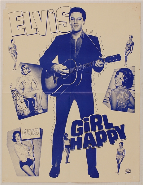 Elvis Presley "Girl Crazy" Original Promotional Movie Poster