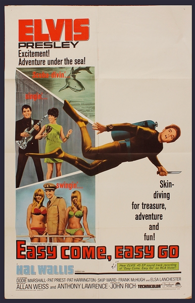 Elvis Presley "Easy Come, Easy Go" Original Movie Poster