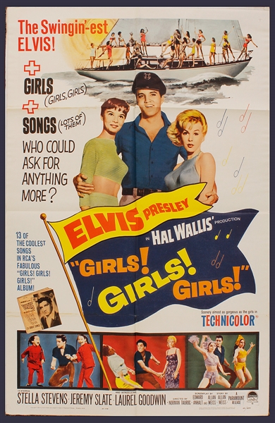 Elvis Presley "Girls! Girls! Girls!" Original Movie Poster
