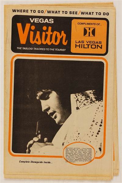 Elvis Presley Las Vegas Hilton "Vegas Visitor" Original Showguide