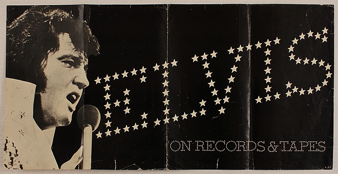 Elvis On Records & Tapes Original Promotional Poster