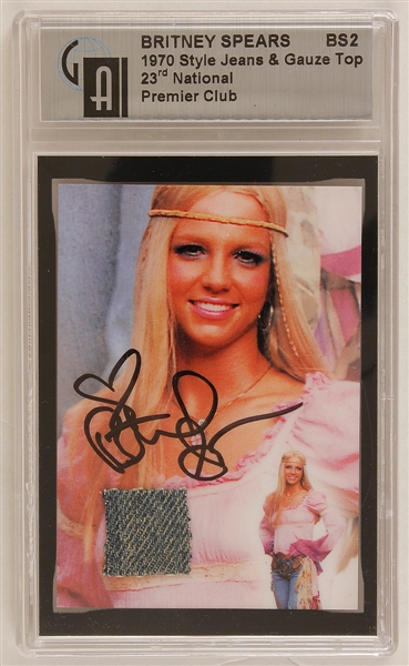 Britney Spears Signed Pepsi Wardrobe Card