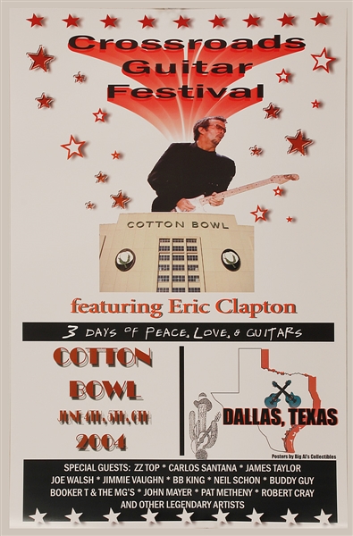 Eric Clapton Original Crossroads Festival Concert Poster 