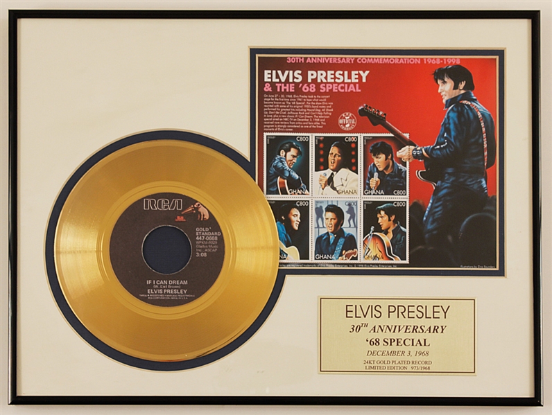 Elvis Presley 68 Special 30th Anniversary Limited Edition Gold Record Display