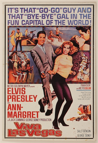 Elvis Presley "Viva Las Vegas" Metal Poster Reprint