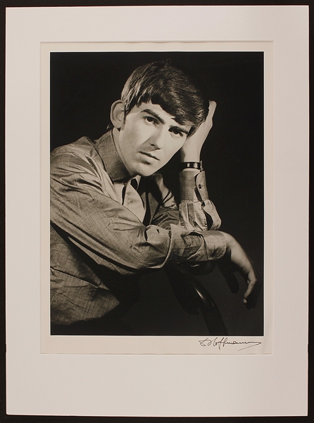 George Harrison Original Dezo Hoffman Vintage Signed 16 x 20  Photograph 