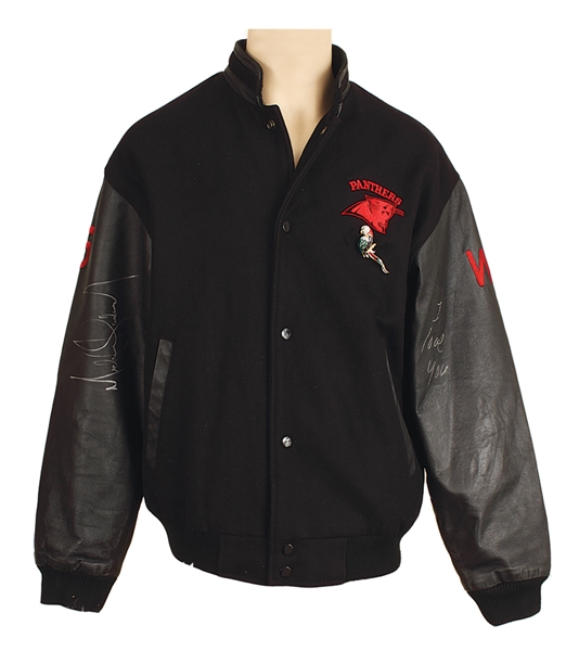 Michael Jackson "HIStory Tour" Worn and Signed Panthers Football Jacket with Bird Brooch