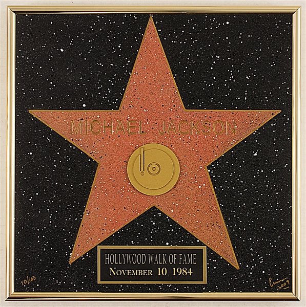 Michael Jackson Hollywood Walk of Fame Star Reproduction Plaque