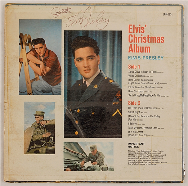 Elvis Presley Signed "Elvis Christmas Album" Album