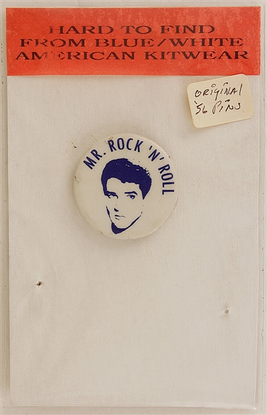 Elvis Presley Rare 1956 "Mr. Rock N Roll" Button