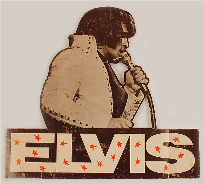 Elvis Presley Cardboard Cut-Out Promotional Sign