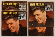 Elvis Presley "A Mess of Blues"/"Its Now or Never" Rare 1967 45 Record Sleeves