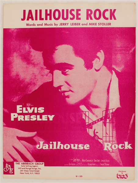 Elvis Presley "Jailhouse Rock" Original Sheet Music