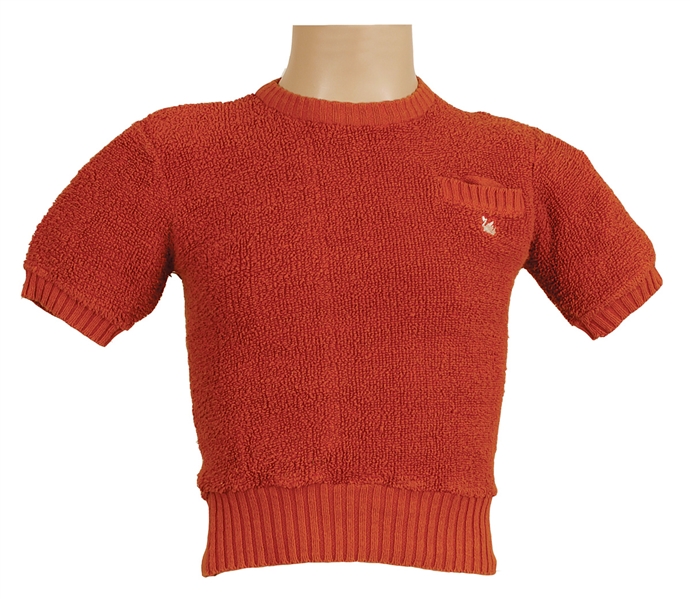 Michael Jackson Owned & Worn Orange Short-Sleeved Sweater