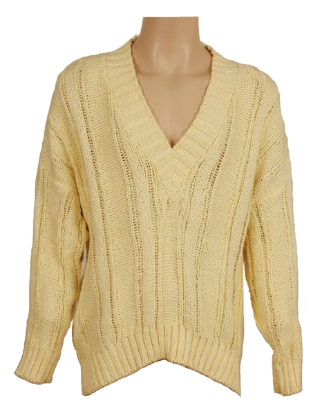 Michael Jackson Owned & Worn Yellow Knit Sweater