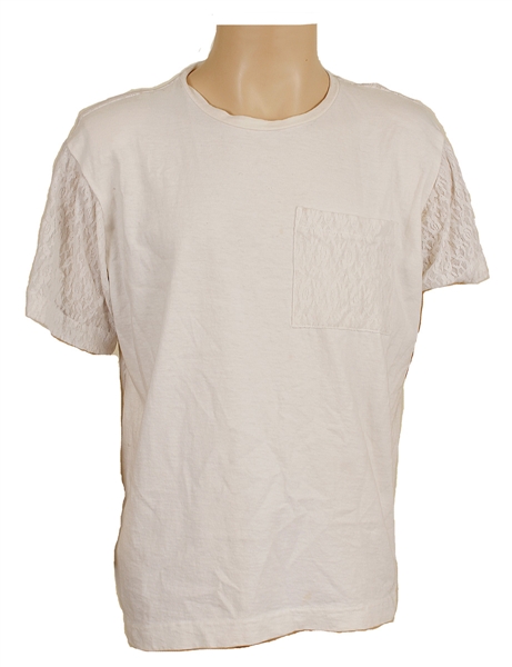 Michael Jackson Owned & Worn White T-Shirt with Lace
