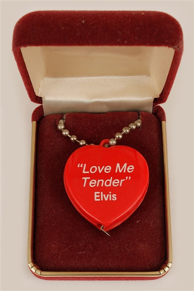 Elvis Presley "Love Me Tender" Heart Shaped Mini Tape Measure 1956 EPE Enterprises