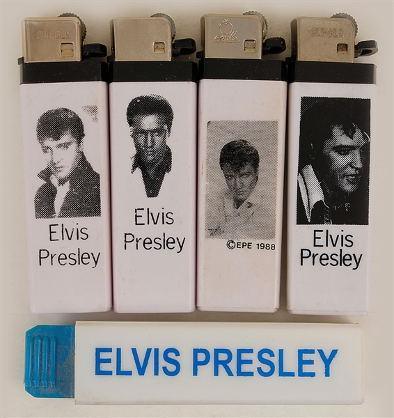 Elvis Presley Collectible Lighters and Travel Toothbrush