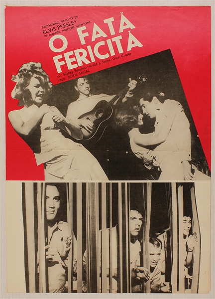 Elvis Presley "O Fata Fericita" ("Girl Happy") Original Italian Movie Poster