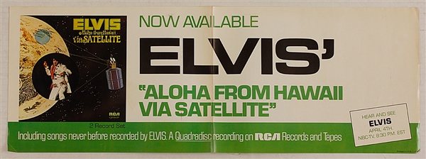 Elvis Presley "Aloha From Hawaii Via Satellite" Original RCA Records Poster